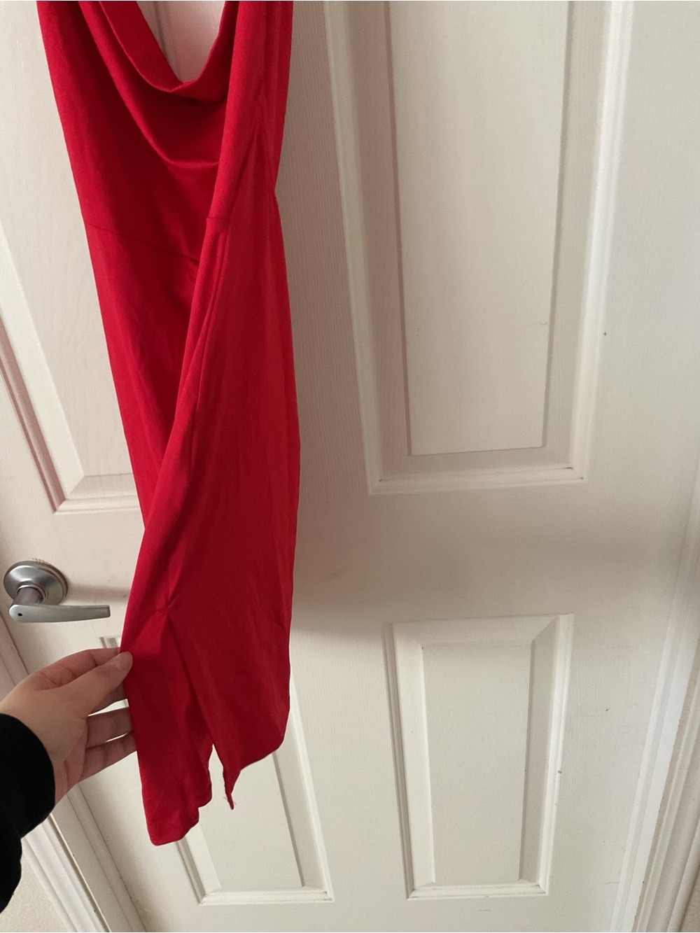 Fashion Nova Red Cowl-Halter Mini Dress - Picture 4 of 7